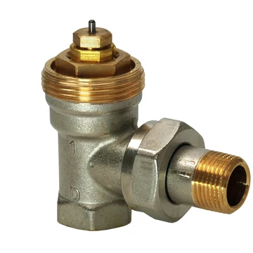 VEN215Sarok radiátorszelep, NF-szerint, 2-csöves rendszerekhez, PN10, DN15, kvs 0.10..0.89