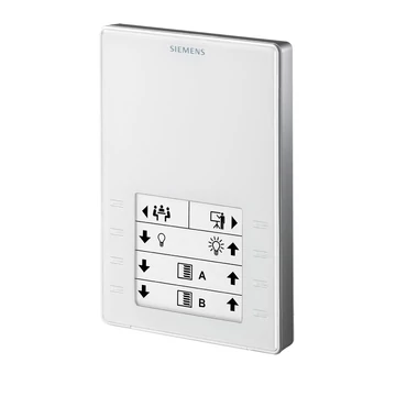 QMX3.P02 KNX helyiség kezelő hőmérséklet érzékelővel, beállítható érintőgombokkal, LED kijelzővel