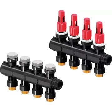 UPONOR Vario PLUS osztó-gyűjtő, áramlásmérővel bm 4x 3/4 Euro 1klt.