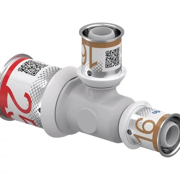 UPONOR S-Press PLUS szűkített T-idom PPSU 25-16-16 1db