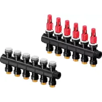 UPONOR Vario PLUS osztó-gyűjtő, áramlásmérővel bm 6x 3/4 Euro 1klt.