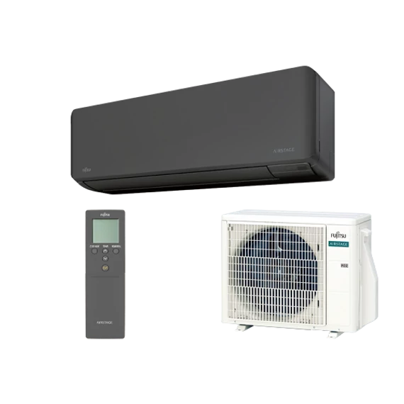 Fujitsu STANDARD (KM) AIRSTAGE 2.0kW oldalfali split klíma fekete