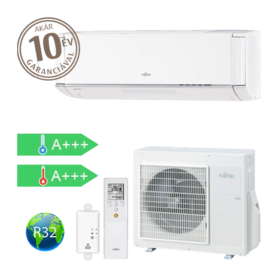 Fujitsu NOCRIAX 3.4kW oldalfali split klíma