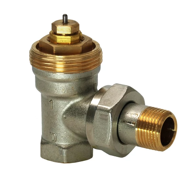 VEN215Sarok radiátorszelep, NF-szerint, 2-csöves rendszerekhez, PN10, DN15, kvs 0.10..0.89