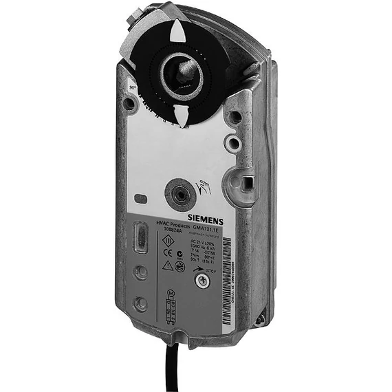 GMA121.1E2-pont szabályozású forgató zsalumozgató, AC/DC 24 V, 7 Nm rugós visszatérítéssel 90/15 s