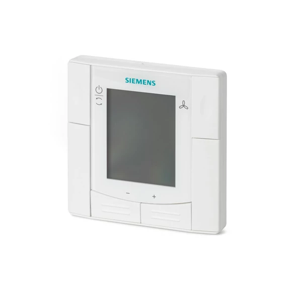 RDF302.BFlush mount MODBUS room thermostat for 2-/4-pipe FCU with on/off outputs and optional electrical heater application, fit for square conduit boxes