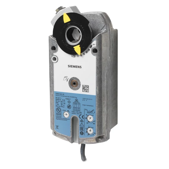 GMA163.1EForgató zsalumozgató AC/DC 24 V / DC 0…35 V, 7 Nm rugós visszatérítéssel 90/15 s, állítható