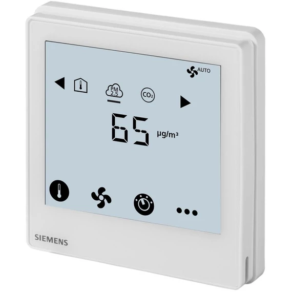 RDF870MBFlush mount touch MODBUS PM2.5 & CO2 & Ventilation Controls with on/off or ECM fans selectable and 2x DC 0-10 V input, fit for both round and square conduit boxes
