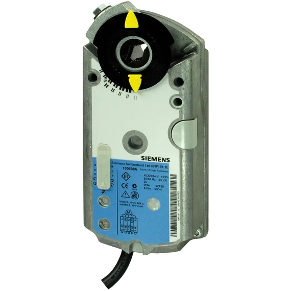 GNP191.1EForgató zsalumozgató, AC/DC 24 V, DC 0(2)...10 V/ 0(4)...20 mA, 6 Nm, meghibásodás elleni elektronikus védelemmel