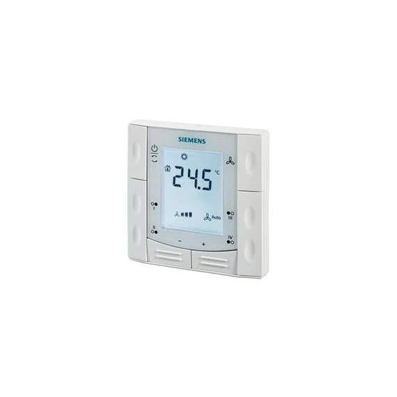 RDF600KN/SFlush mount KNX room thermostat for 2-/4-pipe FCU with on/off output, KNX switching group, four buttons for switching lights and blinds and 2x universal input, fit for both round and square conduit boxes