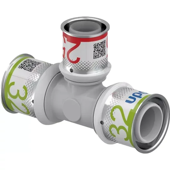 UPONOR S-Press PLUS szűkített T-idom PPSU 32-25-32 1db