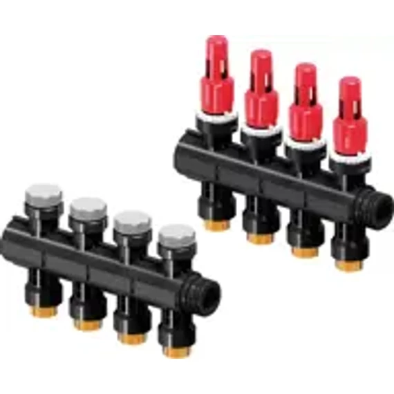 UPONOR Vario PLUS osztó-gyűjtő, áramlásmérővel bm 4x 3/4 Euro 1klt.