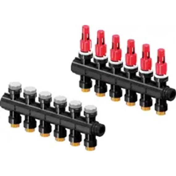 UPONOR Vario PLUS osztó-gyűjtő, áramlásmérővel bm 6x 3/4 Euro 1klt.