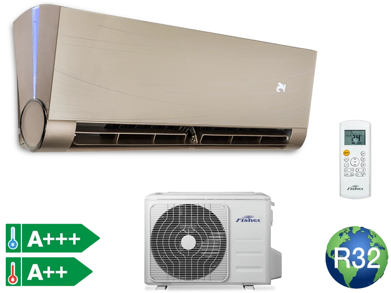 Fisher Art 2,64kW inverteres oldalfali split klíma Arany - FSAUIF-Art-93AE3-G
