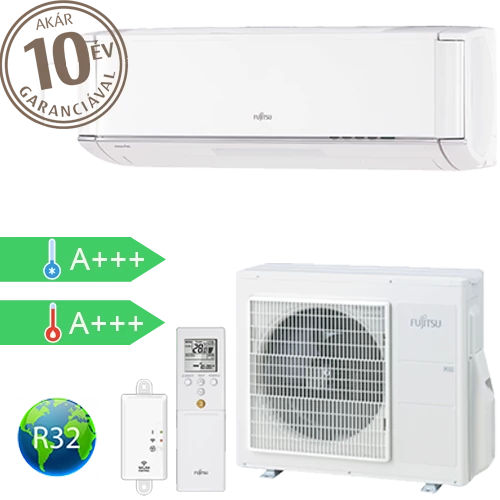 Fujitsu NOCRIAX 3.4kW oldalfali split klíma - ASYG12KXCA/AOYG12KXCA