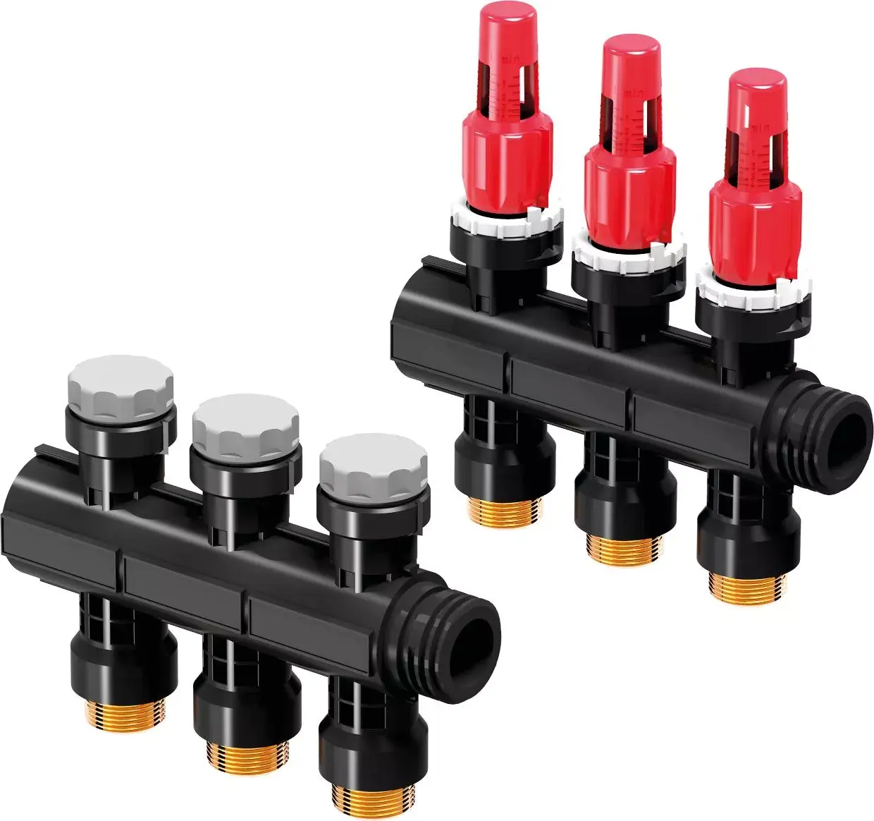 UPONOR Vario PLUS osztó-gyűjtő, áramlásmérővel bm 3x 3/4 Euro 1klt.