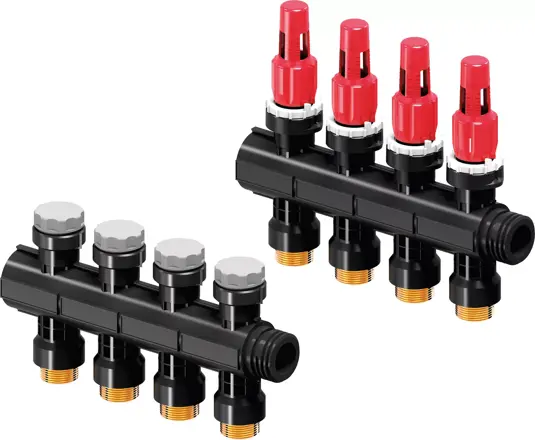UPONOR Vario PLUS osztó-gyűjtő, áramlásmérővel bm 4x 3/4 Euro 1klt.