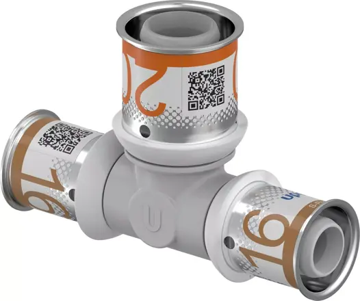 UPONOR S-Press PLUS szűkített T-idom PPSU 16-20-16 1db