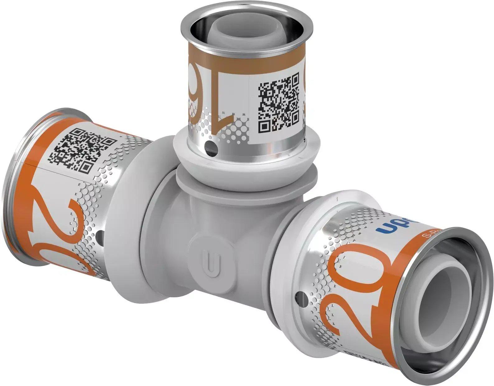 UPONOR S-Press PLUS szűkített T-idom PPSU 20-16-20 1db