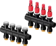 UPONOR Vario PLUS osztó-gyűjtő, áramlásmérővel bm 4x 3/4 Euro 1klt.